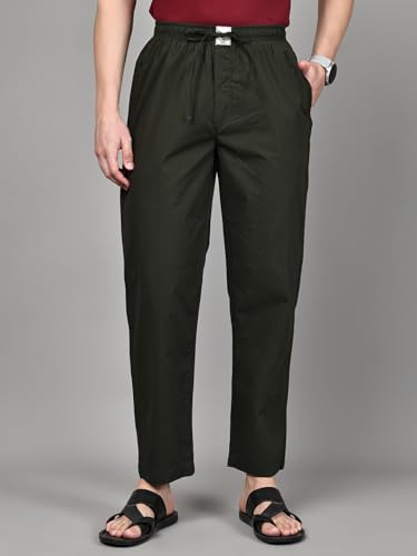 Image of Majestic Man Men Mid Rise Comfort Fit Solid Pure Cotton Casual Style Lounge Pants