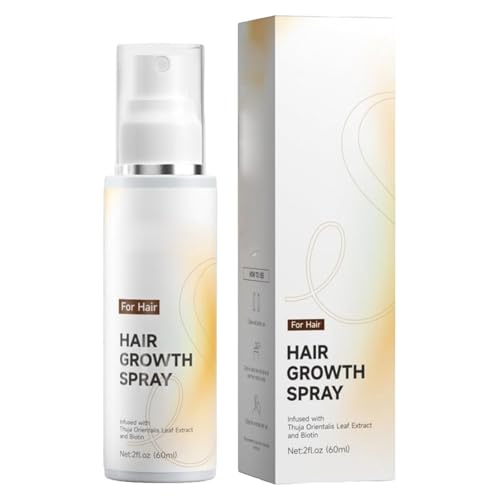 Spray Crecimiento Cabello - Aerosol Anti-Caída 60ml | Tratamiento Fortalecedor Raíces Cuero Cabelludo | Cuidado Voluminizador Para Cabello Fino Desprendido, Rizado Seco Dañado
