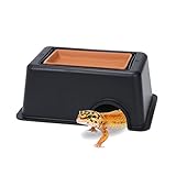 Reptile Hideout Box with Sink Basin Humidifier Caves for Lizards Turtles Amphibians Small Snake