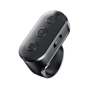 Scrolling Ring Remote for TikTok YouTube IG Shorts Video Landscape Portrait, Fingertip Wireless Scroller Page Turner Clicker for Kindle APP Compatible with iPhone iPad Android Phone Tablet
