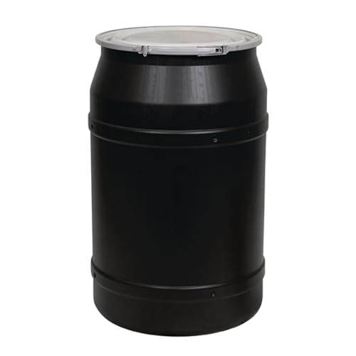 Eagle Plastic Drum 55 Gallon Capacity DOT Compliant Made in USA Black