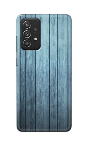 Image of Printed Hard Back Cover Case for Samsung Galaxy A52 | A52 5G | Samsung Galaxy A52s 5G Back Cover (Wooden Blue) -702
