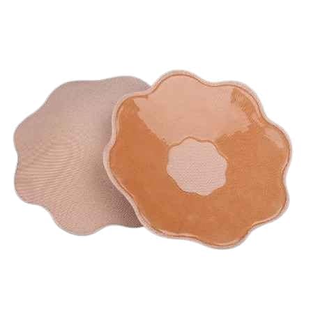 mvm enterprise Mini nipple cover flower for Women Disposable Invisible & Natural Satin Nipple Stickers Petals Breast Pasties Reusable Silicone Nipple Pads Cover (Mini Nipple Cover Flower) (1 pair)-picture-47