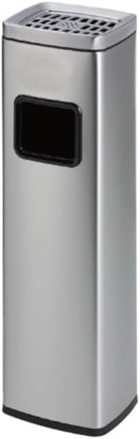 Standing Ashtray Outdoor Stainless Steel Smoking Area Ash Columns Lobby Ladder Entrance Extinguisher Vertical Cigarette Butt Collection Trash Cans Smoking Bin(Black)