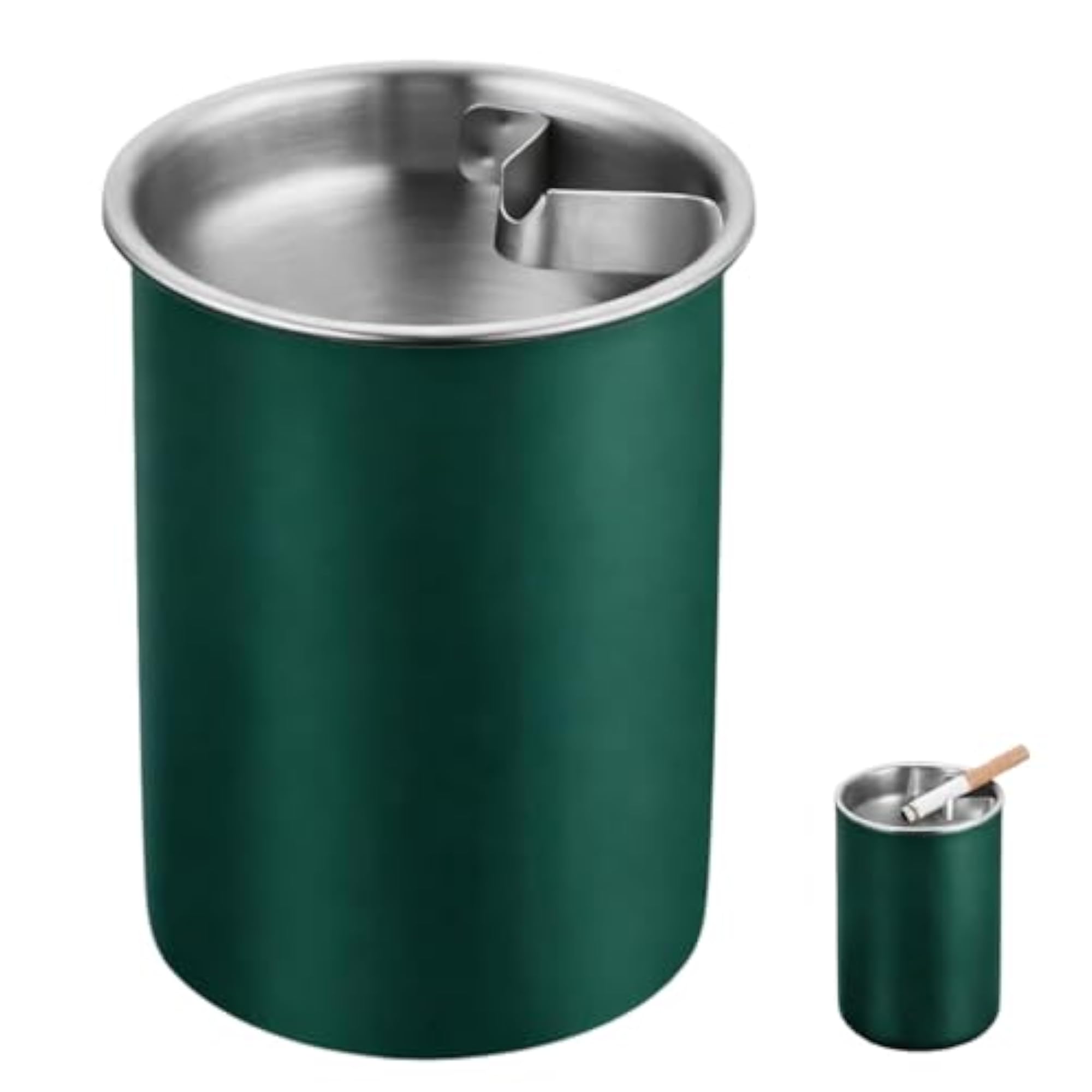 Ashtray with Lid & Cigarette Holder