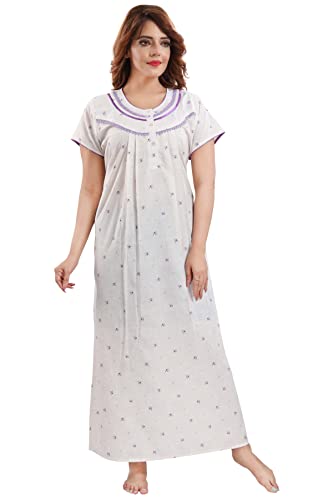 Image of Soulemo Women's Polycotton Printed Maxi Nighty