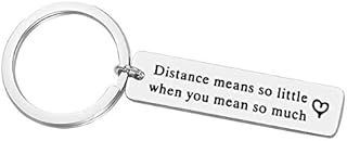 Couple Keyring Long Distance Relationships Gifts Friendship Gifts Distance Means So Little Keychain for Boyfriend Girlfriend Birthday Anniversary Christmas Gifts for Couples Lover Keyring Gift