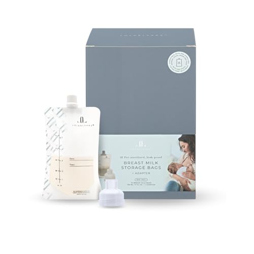 Lola&Lykke Breast Milk Storage Bags With Adaptor | Attach Teat To Feed Directly From The Breast Milk Storage Bag | Breastfeeding Essentials | Works Di