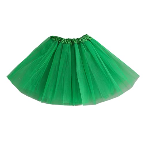 Tutu for Women Adults 3 Layered Tutu Tulle Skirt Tutus for Women Girls Tutu Halloween Costume (US Alpha Medium Large Regular Short Green)