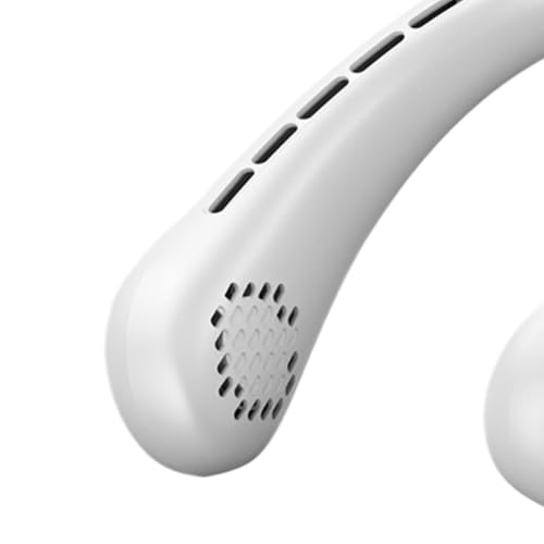 Ventilador de cuello refrescante USB recargable con velocidad ajustable portátil 8