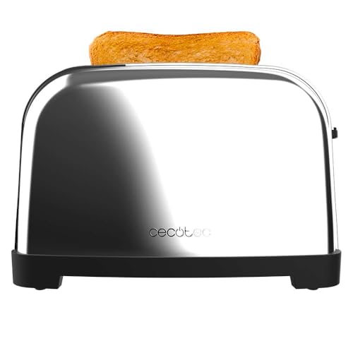 Cecotec Tostapane Verticale 4 Slot Brevi Toastin' time 1700 Double Inox. 1700 W, 4 fette di pane, fessura larga 3,8 cm, 2 supporti per panini e vassoio raccogli briciole, acciaio inossidabile - Immagine 1