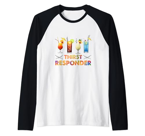 Thirst Response Responder Bartender Mixologists Cocktail Raglan Baseball Tee