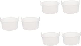 FRCOLOR 6 Pcs Wax Melter Silicone Bowl Candy Containers Chocolate Wax for Hair Removal Candy Melting Pot Silicone Wax Bowl Reusable Waxing Pot Replacement Wax Pot for Wax Warmer White