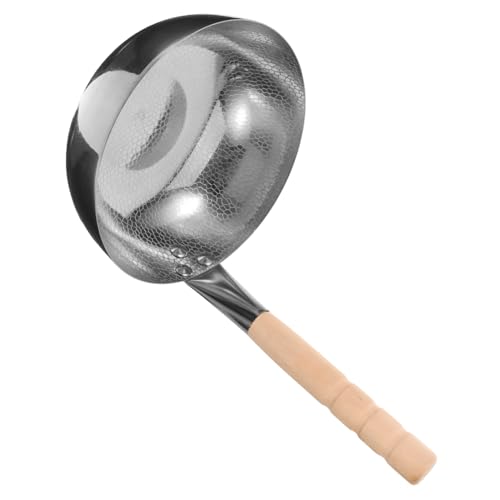 Zerodeko Olla De Fideos De Arroz No Sartenes Lavavajillas Manejar Y Cesta Sartén Inoxidable Sartén Antiadherente Avena Fideos Cacerola Pequeña Cacerola Quemador Arriba Bol De Madera Silver