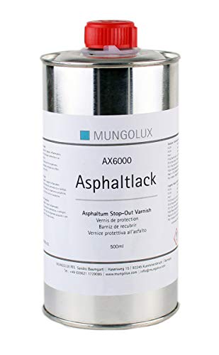 Stop-Out Varnish Asphaltum for Etching Intaglio Plates | knive Blades and Metal Sheets 500 ml