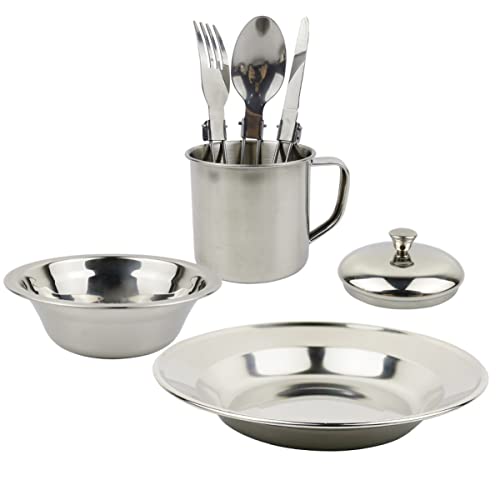 ibasenice Camping Cooking Pot Portable Tableware 1 Set Camping Cookware Utensils