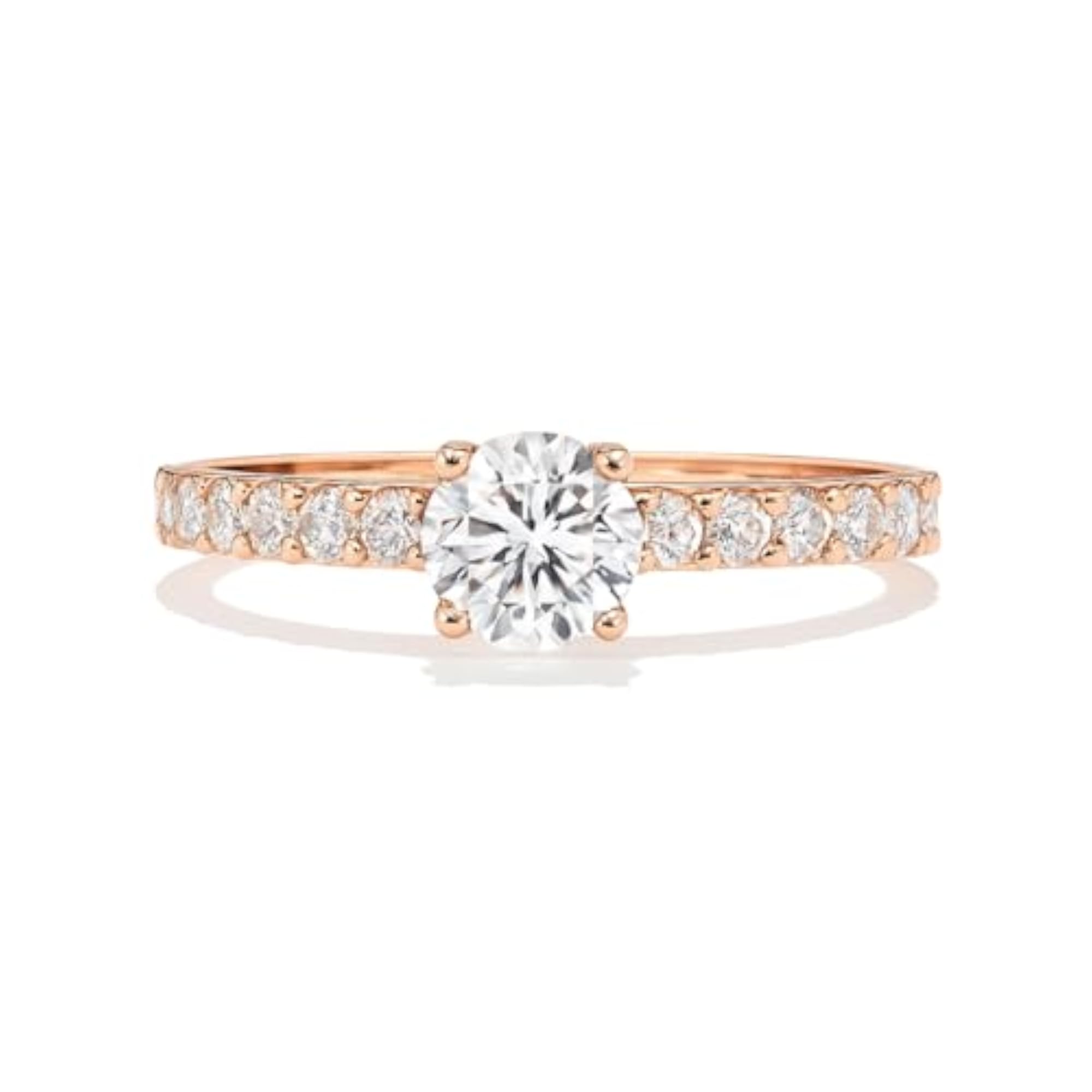 1.02Ct Round Cut White CZ Solitaire Ring