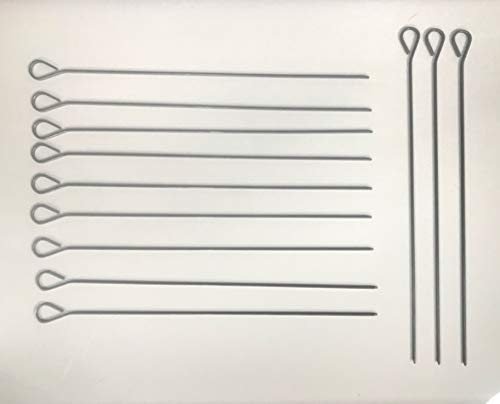 Piques à brochettes plates en inox 420 25 cm, lot de 50