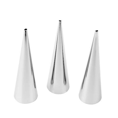 DECHOUS Stainless Steel Horn Cake Set of 3 Large Size Heat Non-stick for Baking Croissants Pastries