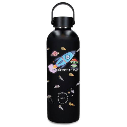 Bouteille en acier inoxydable compacte Enso noire 500 ML au design ergonomique