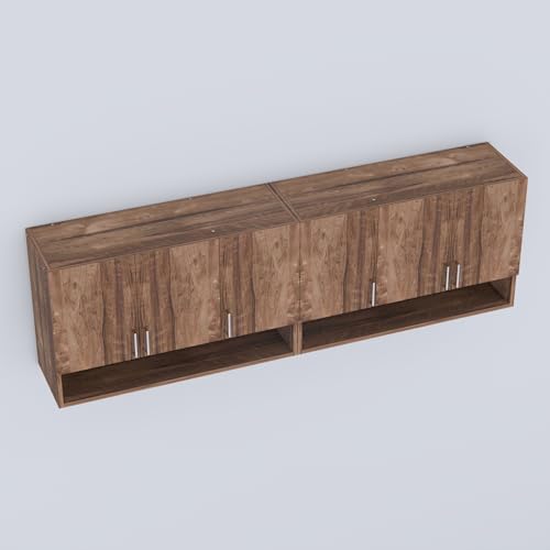 Image of SPECIALITY PANELS 6 Door Modular Wall Mounted Kitchen Cabinet with Organizer Shelf Space Saving Storage Unit Durable Engineered Wood Cupboard for Kitchen Living Room Utility Organizer Furniture