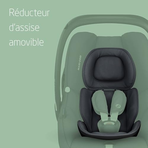 Maxi-Cosi CabrioFix i-Size, Siège Auto Bébé, 0 à 12 mois, 12 kg max., Siège Auto ISOFIX Léger (3,2 kg), Grand Canopy, Ultra-molletonné, Compatible avec les Poussettes Maxi-Cosi, Essential Graphite – vue 7