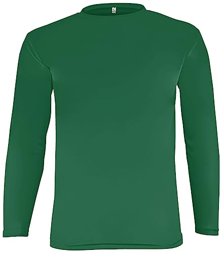 Epic Youth Cooling Performance Long Sleeve Crew T-Shirts (18- Colors Available) Green M
