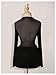 MakeMeChic Women's Mesh Sheer Cocktail Dress Y2K Long Sleeve Mock Neck Bodycon Club Mini Dresses Concert Outfits Black Small