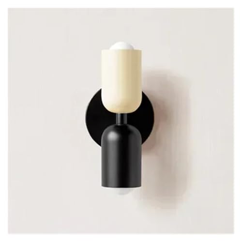 Lámpara de pared de noche colorida con diseño nórdico minimalista en blanco y negro