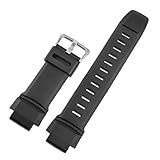 Longueur du bracelet : 20 cm HTHRRFE Bracelet de montre en silicone compatible avec Casio G-Shock Protrek PRG-500 510 550 280 250 PRG-260 270 500 PRW-3500 2500 5100(Black-silver)