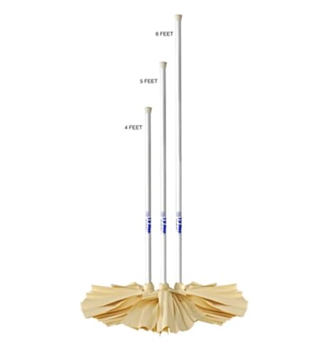 TD Mop Double White Deluxe Chamois Mop - Double Materal - Absorbent Mop (6 ft)