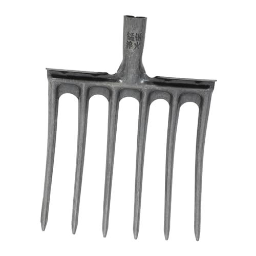 TOYANDONA Fourche À Terre Meuble Petit Râteau Fourche À Creuser Tête De Fourche Pelle Tête De Râteau Accessoire De Remplacement Pointes De Jardinage Lourdes Acier