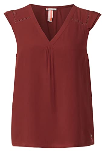 STREET ONE Damen A343966 Blusentop, Foxy Red, 42 EU