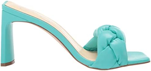 Jessica Simpson Women's Sassia Woven Strap High Heel Sandal Heeled, Aruba Aqua, 12 | Image 5