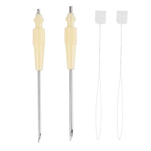 Image of Adjustable Punch Needle Embroidery Kit with 3 Size Needles for Cross Stitching, Rug Yarn, Yellow and Gradient, Beginner Friendly