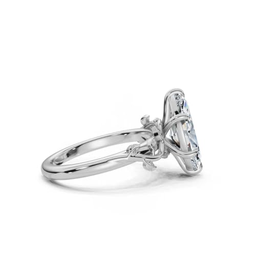 1 CT-5 CT Moissanite Engagement Ring Colorless VVS1 10K 14K 18K Solid Gold & 925 Sterling Silver Nature Inspired Anniversary Wedding Bridal Ring Gift for Women3