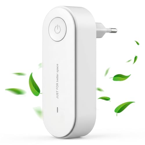 Purificador de Aire Mini, Plug in Purificador de Aire Iones Negativos-Elimina Alérgenos PM2.5/Humo/Olores/Polvo, Mini Air Purifier Filtro para Dormitorio, Oficina, Sala Estar, Cuarto Mascotas (Blanco)