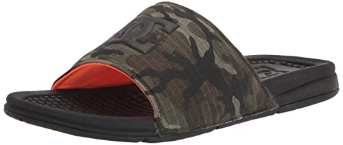 DC mens Bolsa Athletic Flip Flop Slide Sandal, Black/Military Camo, 6 US