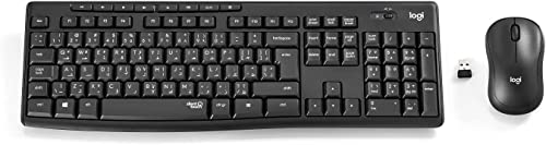 Logitech MK295 Silent Wireless Mouse & Keyboard Combo with SilentTouch Technology Full Numpad Advanced Optical Tracking Lag-Free Wireless 90% Less Noise AR Keyboard - Graphite