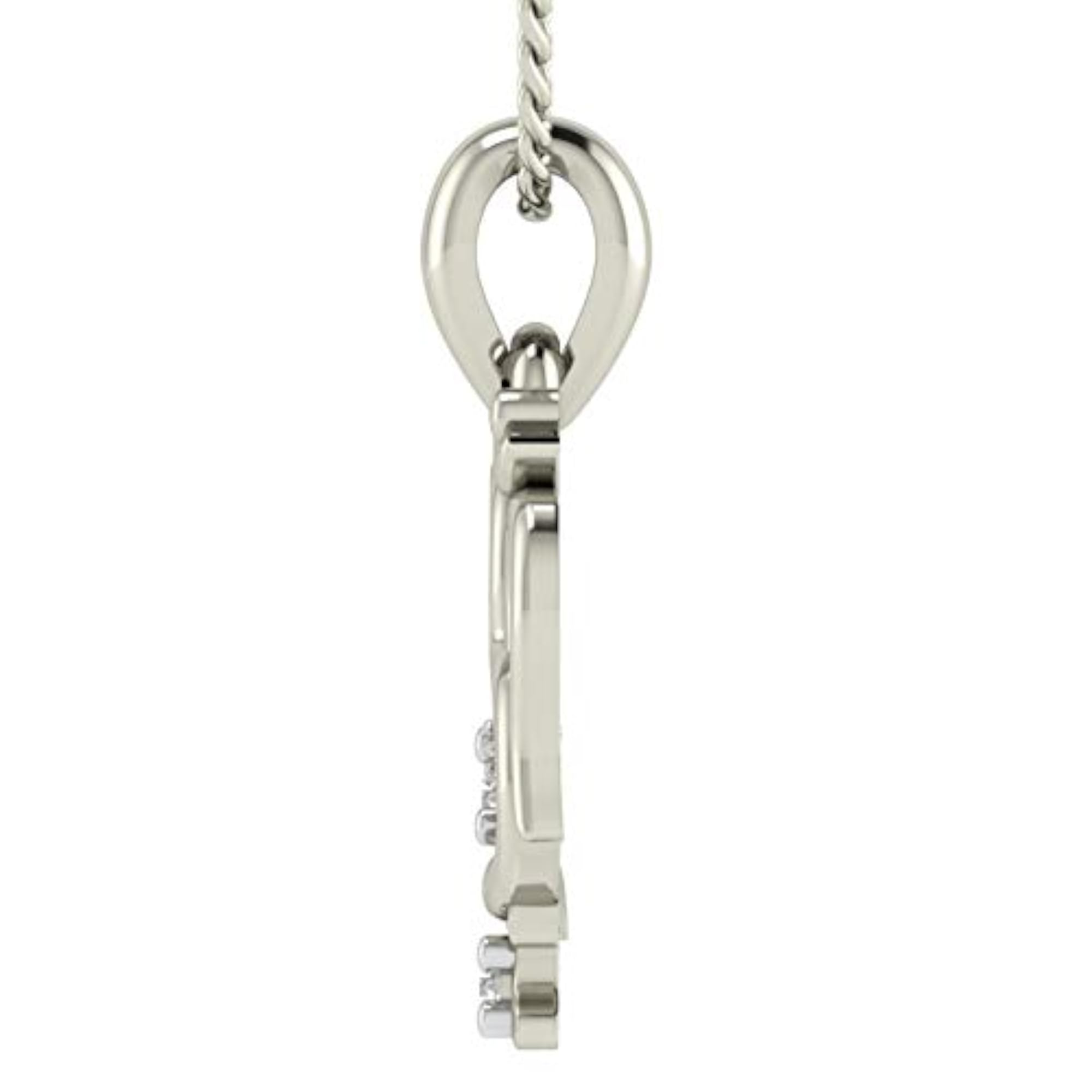 Women's 14KT White Gold Pendant, Timeless Elegance