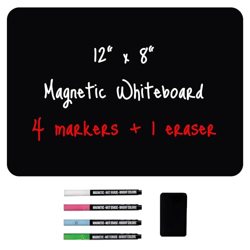 magnetic black dry erase board for fridge, black- new- new