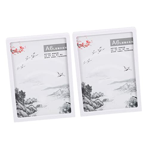 MAGICLULU 2 Pièces Supports de Menu Plastique Shaped Lot de Porte Étiquettes pour Affichage de Prix Menu