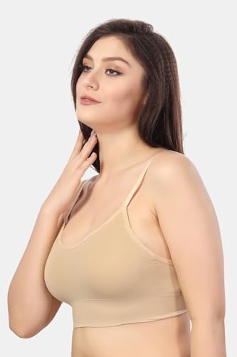 Image of Fabme Women's Seamless, Low Back, Cami-Bra