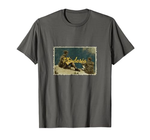 Rhodesian Vintage Postcard, Soldiers Bush war t-Shirt T-Shirt