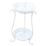 Support de pot de fleurs : il a une conception créative à double couche en forme de vase, très pratique à utiliser, étagère pour pot de fleurs