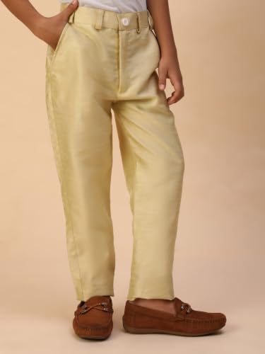 Image of Pro-Ethic Style Developer Kids Kurta Set For Boys With Waist Coat, Ethnic Wear for Diwali, Eid, Raksha Bandhan, Jacquard, Floral Print (Pack of 1)