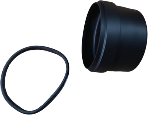 Bouchon noir aveugle étanche raccord en T acier 80mm - 4