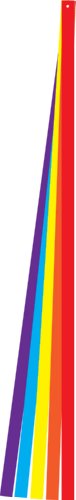 In the Breeze 6 Foot Colorful Kite Tail Set - Five Different Solid