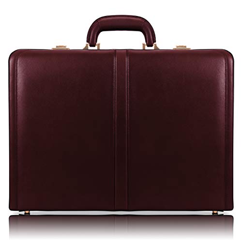 McKlein Harper 80476 Aktenkoffer aus genarbtem Rindsleder, erweiterbar, 11,4 cm, Burgunderrot Cover
