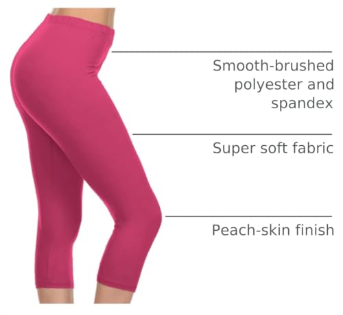 Image of Leggings Depot Women's High Waist Leggings Soft 1 inch Waistband Solid Pants - Regular, Plus, 1X3X, 3X5X